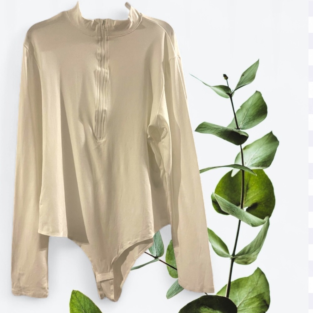2XL **White Bodysuit** Women's Plus Size Apparel